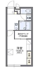 レオパレスドルフフクサト 1Kの間取図画像