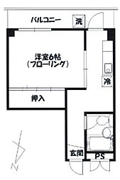 ベルメゾン町屋 1Kの間取図画像