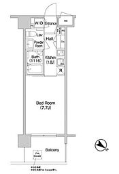コンフォリア南砂町 1Kの間取図画像