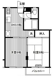 アーバンハイム大森 2Kの間取図画像