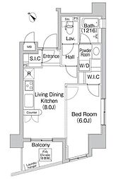 COMFORIA代々木上原 1LDKの間取図画像