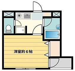 グレースハイツ 3階1Kの間取り