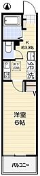コンホーム北与野 1Kの間取図画像