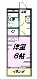 ロイヤルハイツ堀之内 1Kの間取図画像