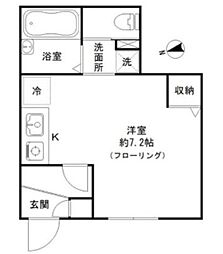 都営浅草線 戸越駅 徒歩6分の賃貸アパート 1階ワンルームの間取り