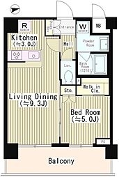 エディアン目黒本町 5階1LDKの間取り