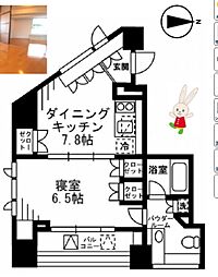 プライムアーバン四谷外苑東 1DKの間取図画像