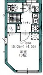ＧＲＥＷ Ｋｏｅｎｊｉ Ｒｅｓｉｄｅｎｃｅ 2階1Kの間取り