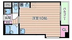 MIRAI関大前 2階ワンルームの間取り