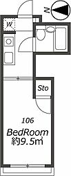 コスモ百合丘 ワンルームの間取図画像