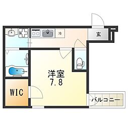 南海高野線 我孫子前駅 徒歩7分の賃貸アパート 3階1Kの間取り