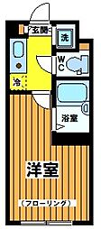 ガーディアン初台 3階1Kの間取り