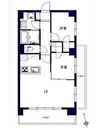 センチュリー八王子ルミエール 2LDKの間取図画像