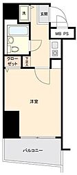 クリオ川崎東参番館 1Kの間取図画像