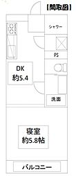 志木住宅 1DKの間取図画像