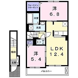 フェリーチェ船橋1 2LDKの間取図画像