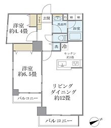 KDXレジデンス秋葉原 2LDKの間取図画像