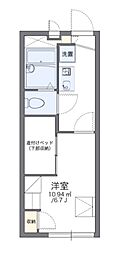 レオパレスウェルシー 1Kの間取図画像