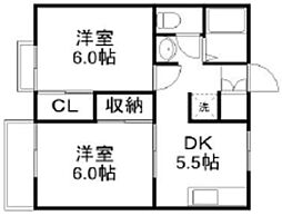 間取図画像 2DK