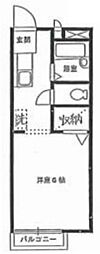 グレイスフラッツ 1階1Kの間取り