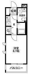 ヒーリンググランデ 1LKの間取図画像