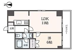 アセントマウンテン容湖 1LDKの間取図画像