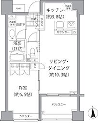 エーデル練馬 1LDKの間取図画像