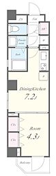 PRONT押上 1DKの間取図画像