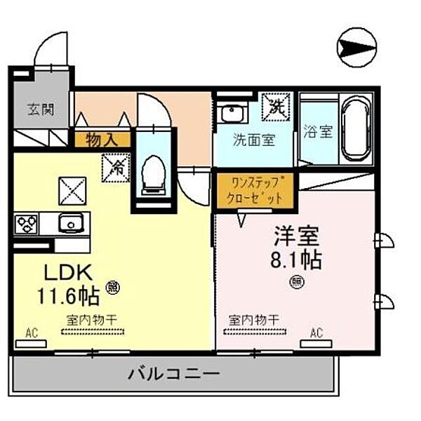 グランディオーソ重根 ｜和歌山県海南市重根西２丁目(賃貸アパート1LDK・2階・49.52㎡)の写真 その2