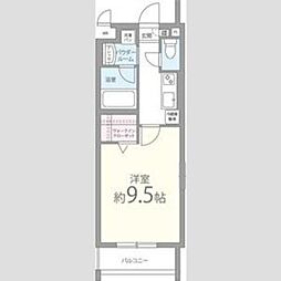 アルバ立花 1Kの間取図画像
