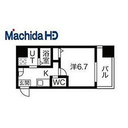 エヌエム・キャトフ・ヴァン・アン 1Kの間取図画像