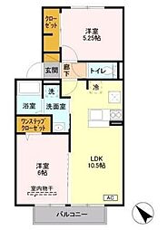 エクレール鷺沼 1階2LDKの間取り