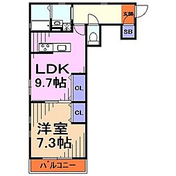 グランデスペランサ 1LDKの間取図画像