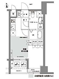 コンフォリア芝公園 ワンルームの間取図画像