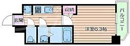 プレサンス扇町駅前 1Kの間取図画像