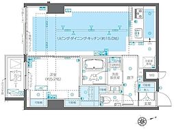 ZOOM広尾 3階1LDKの間取り