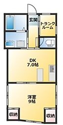 ファイン池袋 1DKの間取図画像