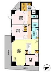 アルメール津田沼 6階3LDKの間取り