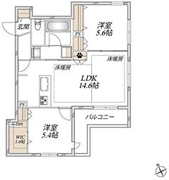 Ateria 2LDKの間取図画像