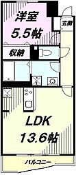 JR横浜線 八王子みなみ野駅 徒歩6分の賃貸マンション 1階1LDKの間取り