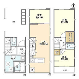 Kolet一橋学園03 1階3LDKの間取り