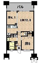 晴海テラス 2LDKの間取図画像