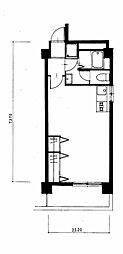 薬院ハイム ワンルームの間取図画像