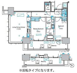 パークアクシス豊洲キャナル 2LDKの間取図画像