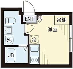 CICADAASAGAYA ワンルームの間取図画像