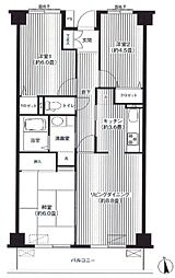 パストラル石井 3階3LDKの間取り