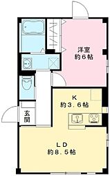TK Base 1階1LDKの間取り