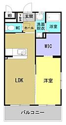 日向・曽根町3丁目マンション 103 1階1LDKの間取り