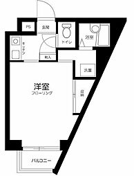 マイステージアムヒューゲル西落合 3階ワンルームの間取り