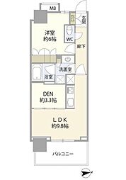 浅草タワー 1SLDKの間取図画像